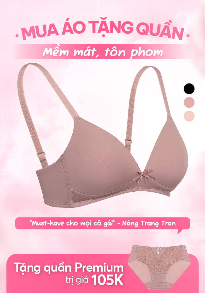 Áo Ngực LOC PREMIUM Basic Thun Lạnh  -  Hồng 