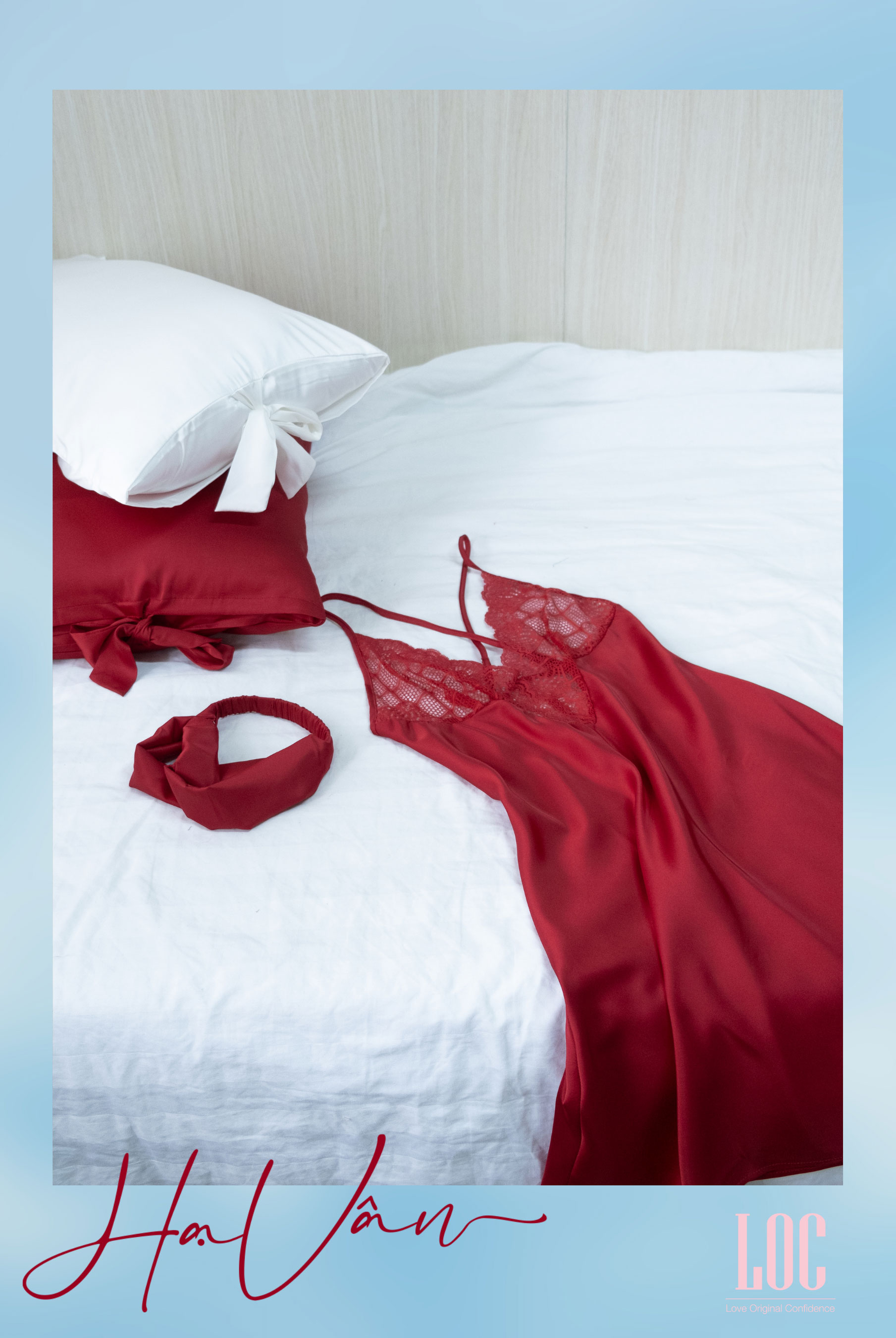 Váy Ngủ Khuê Vân - Đỏ Khổng Tước