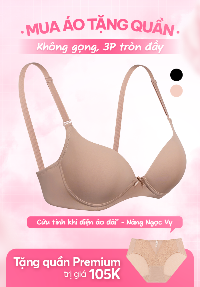 Áo Ngực LOC Không Gọng Mút Liền Nâng 3P  -  Da 