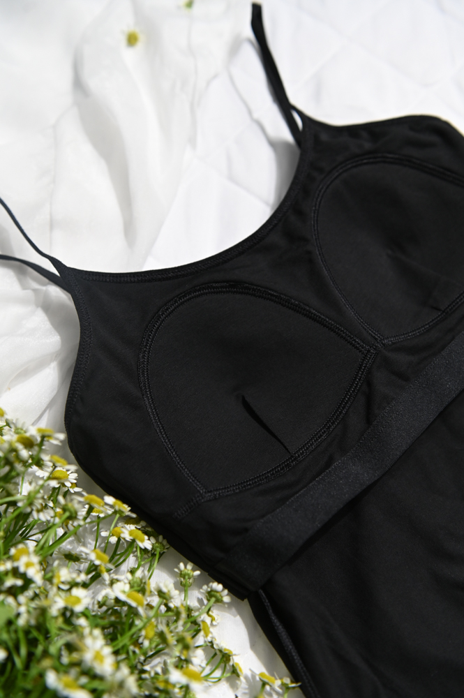 Áo Thun 2 dây LOC Có Mút Ngực - Đen