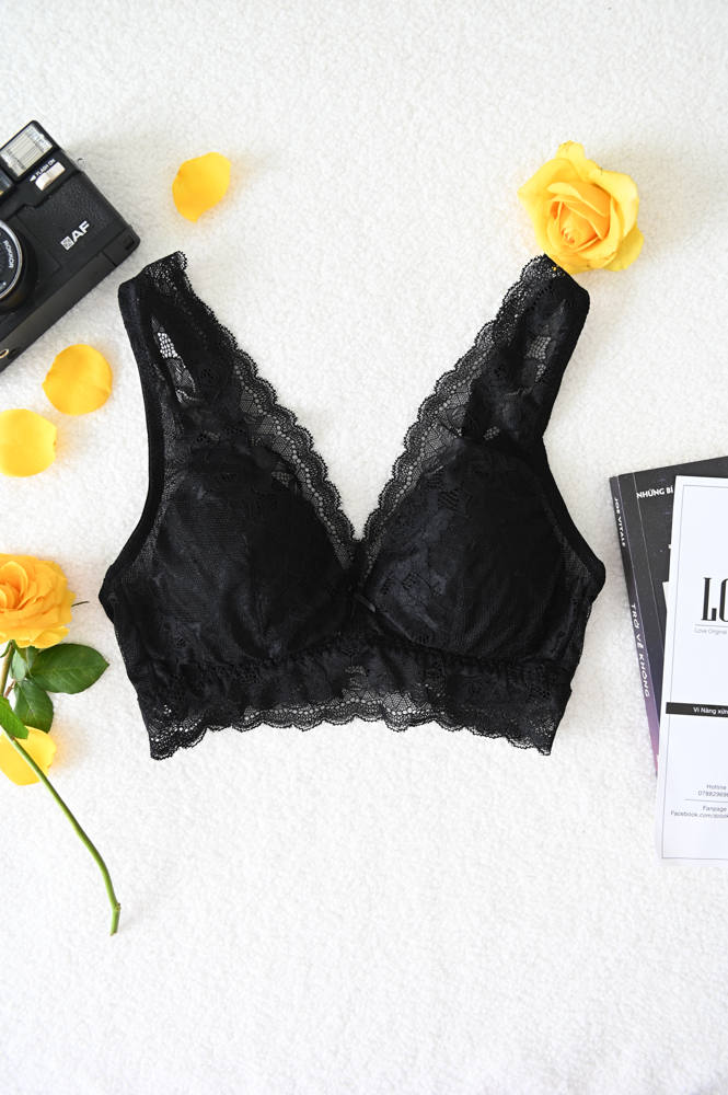 Áo Ngực LOC PREMIUM Cúp Tháp Hoa Lâm  -  Đen 