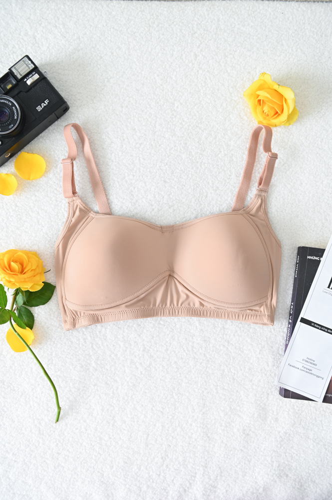 Áo Ngực LOC PREMIUM Bigsize Định Hình Không Gọng Trơn  -  Da 