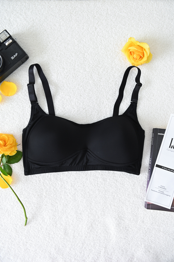 Áo Ngực LOC PREMIUM Bigsize Định Hình Không Gọng Trơn  -  Đen 