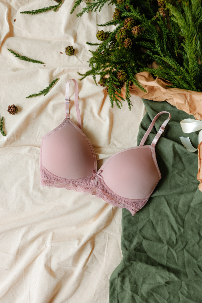 Áo Ngực LOC PREMIUM Bọc Cup Trơn Hoa Lâm  -  Hồng 