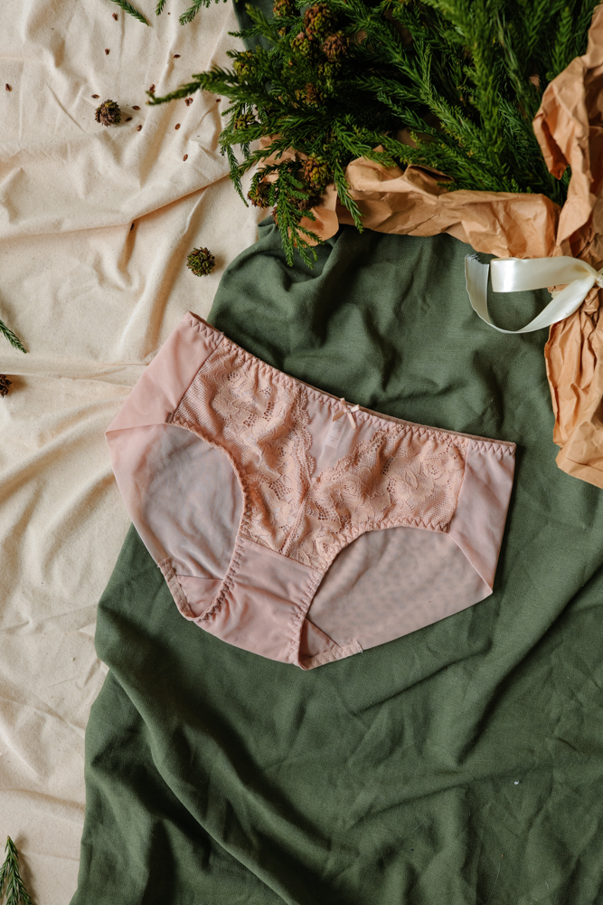 Quần Lót Premium Bikini Lưới Phối Ren Trà My  -  Da 