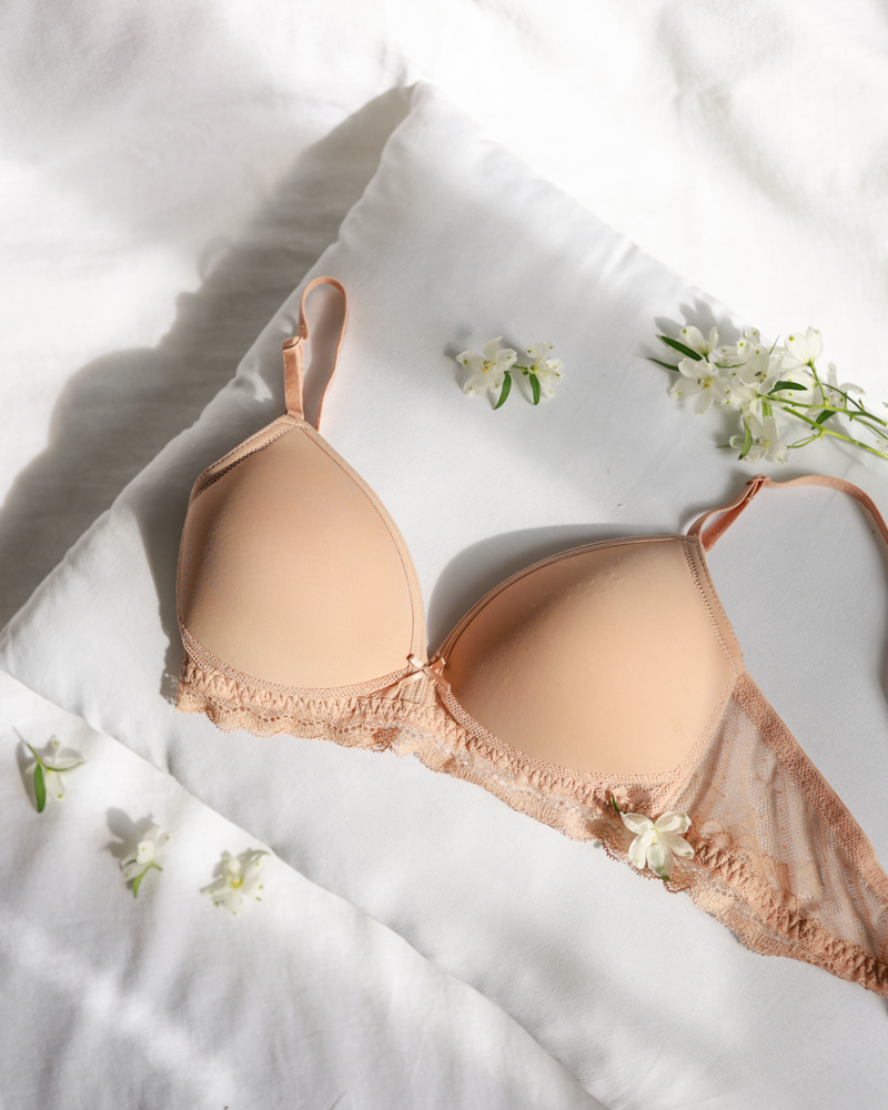 Áo Ngực LOC PREMIUM Bọc Cup Trơn Hoa Lâm  -  Da 