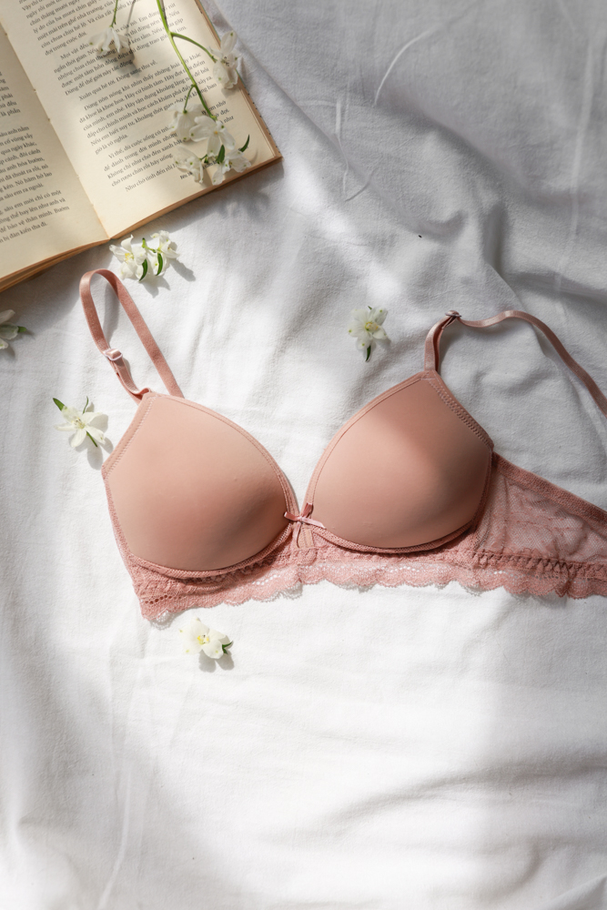 Áo Ngực LOC PREMIUM Bọc Cup Trơn Hoa Lâm  -  Hồng 