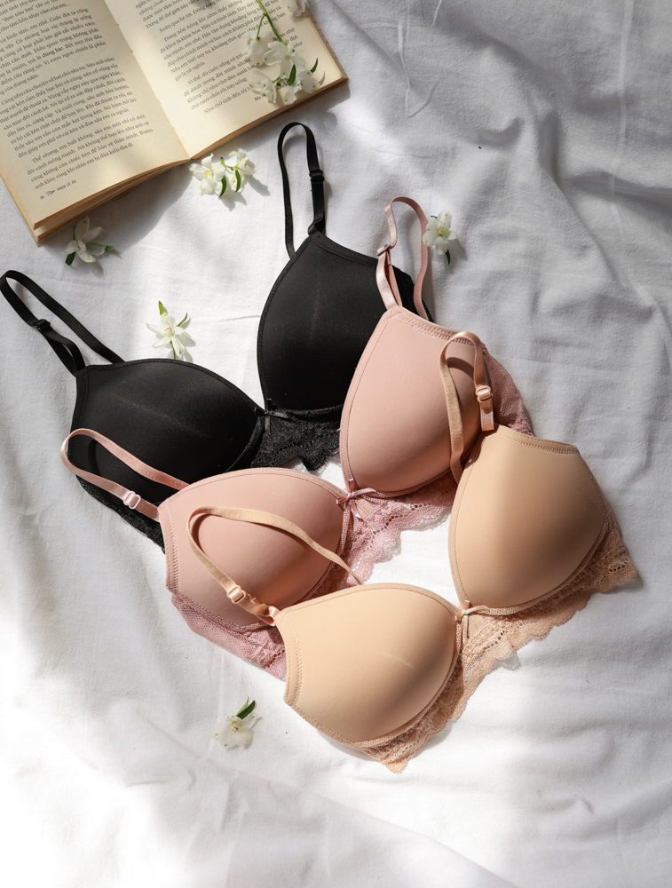 Áo Ngực LOC PREMIUM Bọc Cup Trơn Hoa Lâm - Da