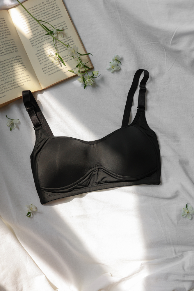 Áo Ngực LOC PREMIUM Bigsize Định Hình Không Gọng Trơn - Đen