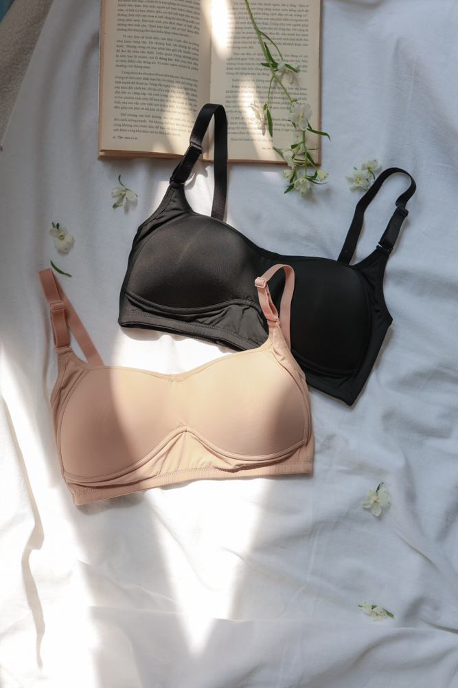 Áo Ngực LOC PREMIUM Bigsize Định Hình Không Gọng Trơn - Đen