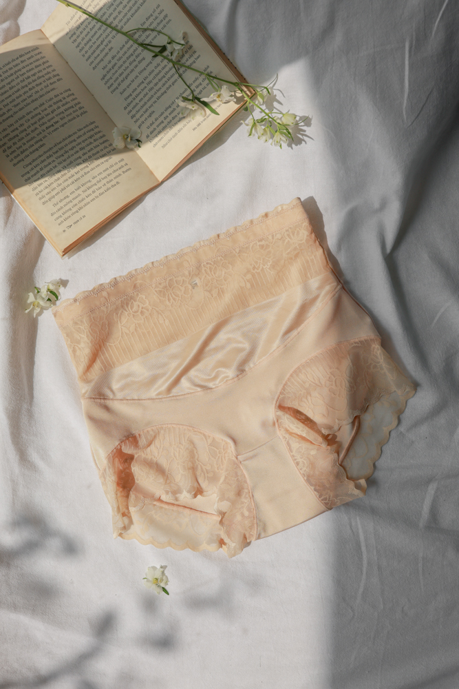 Quần Gen Bụng Lưng Cao Phối Ren LOC  -  Da 