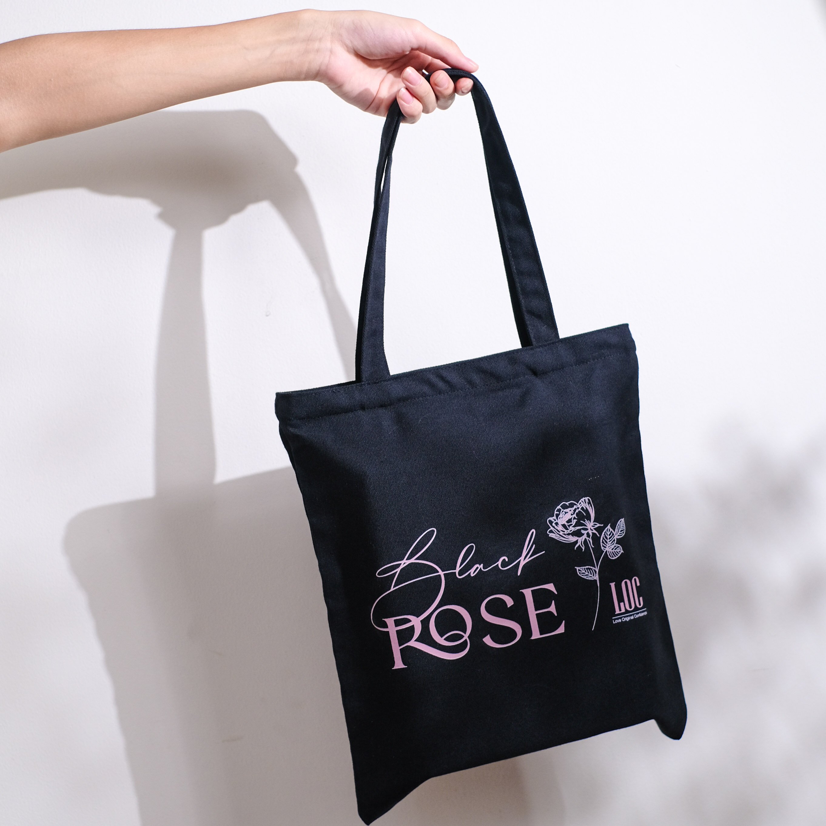 Túi Vải Canvas Black Rose - Đen