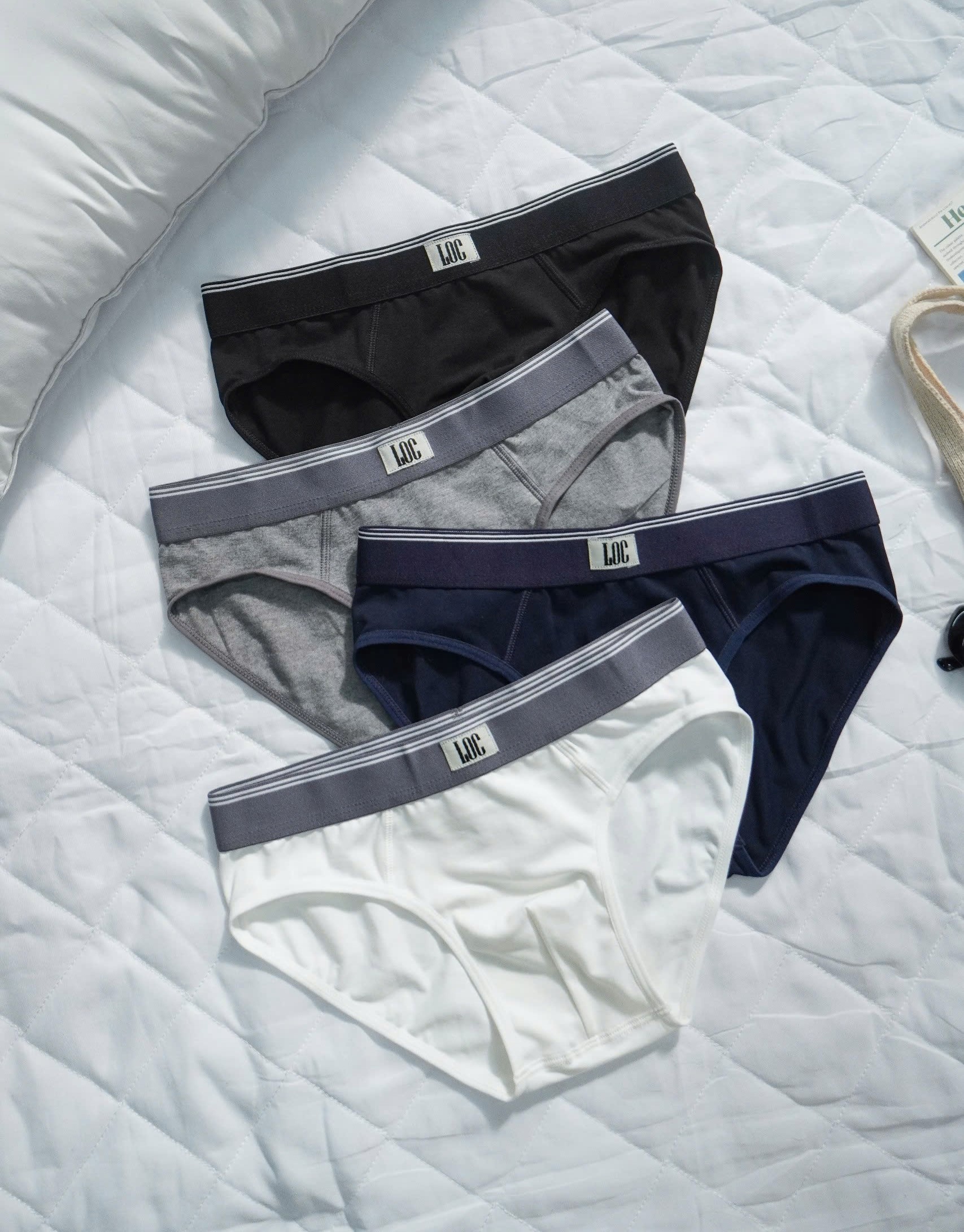 Quần Lót Nam LOC Dáng Brief Cotton  -  Ghi 