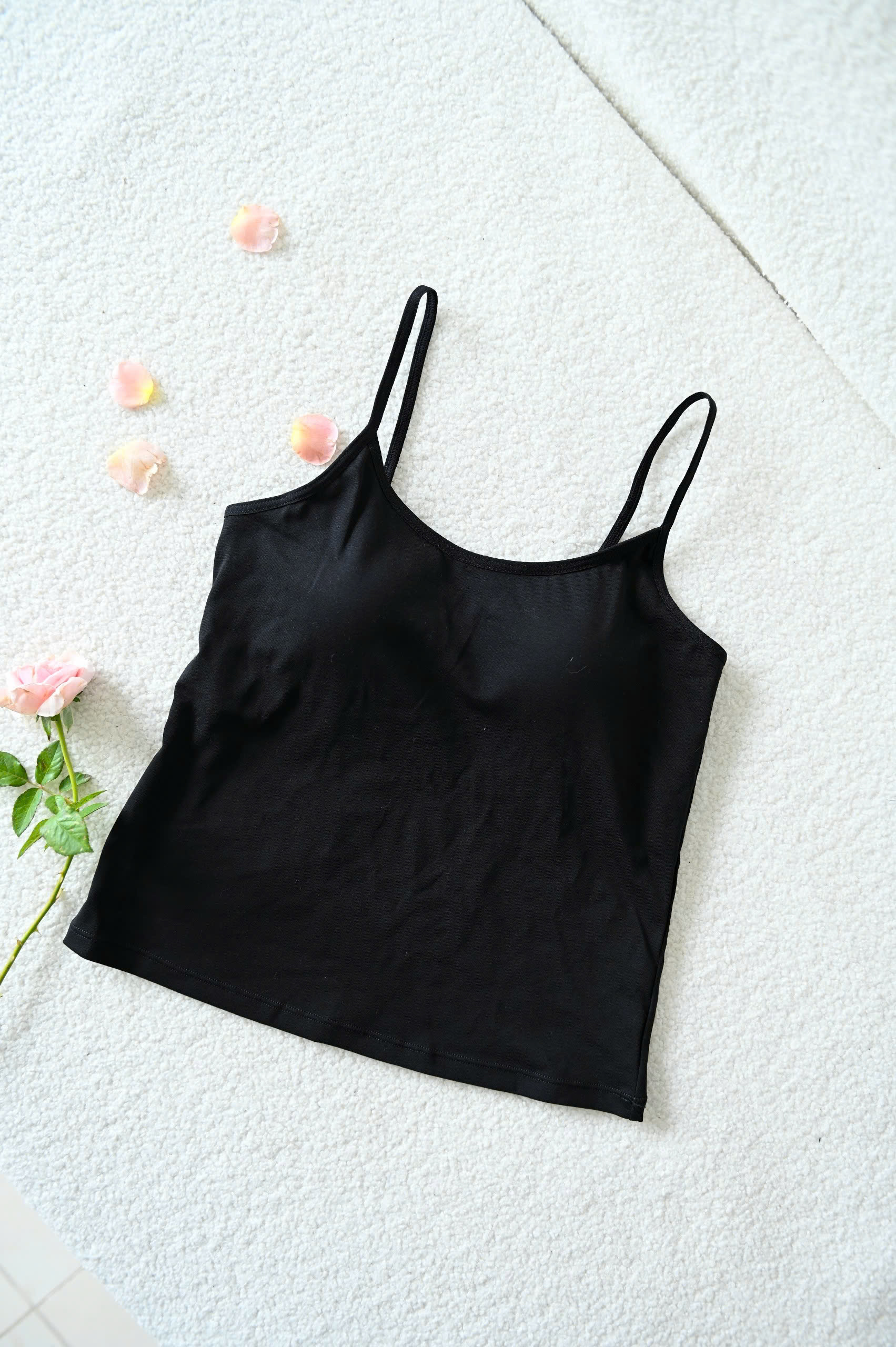 Áo Thun 2 dây LOC Có Mút Ngực - Đen