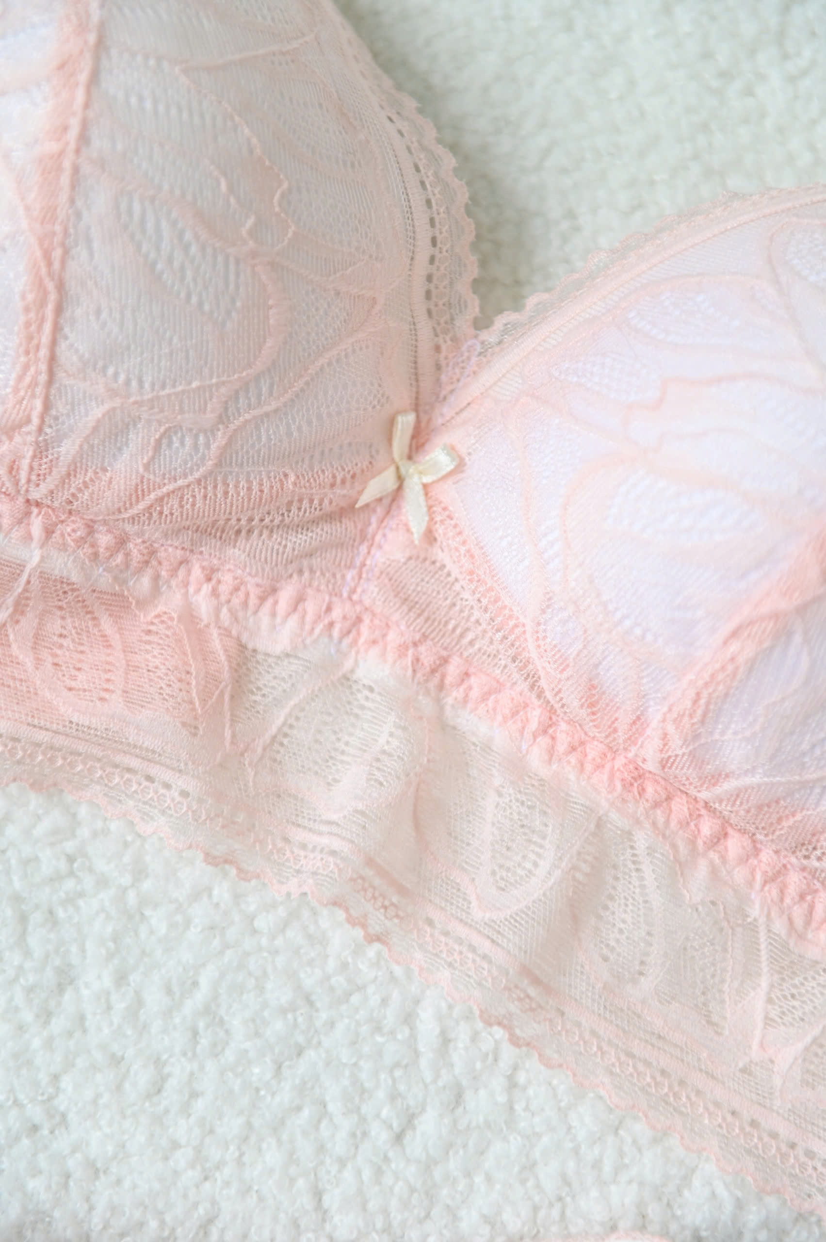 Áo Ngực LOC Chân Ren TD Mút Liền - Đào Sa